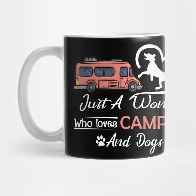 Just A Woman Who Loves Camping And Dogs Costume Gift by Ohooha